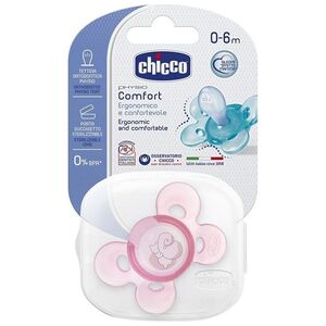 Chicco Smoczek silikonowy Physio Comfort 0-6m różowy (7491111)