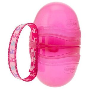 Chicco Podwójne etui do smoczka, Różowe