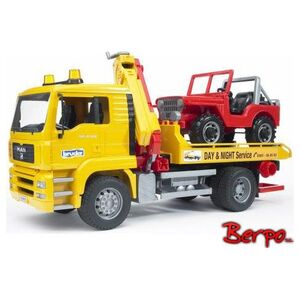 Bruder MAN TGA pomoc drogowa z Jeepem (02750)