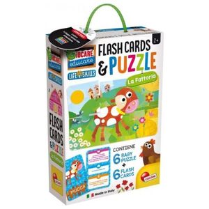 Lisciani Zabawa i edukacja Puzzle Dziecięce i Flashcards - Farma 72699
