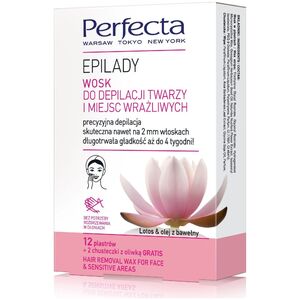 Perfecta Epilady Wosk do depilacji twarzy i miejsc wrażliwych 1op. (12 plastrów)