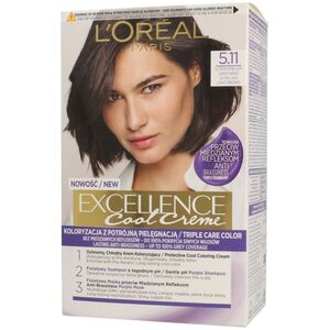 L’Oreal Paris Krem koloryzujący do włosów Exellence 5.11 Ultra Popielaty Jasny Brąz