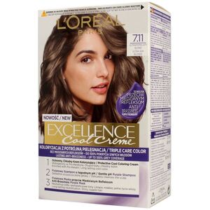 L’Oreal Paris Krem koloryzujący do włosów Exellence 7.11 Ultra Popielaty Blond