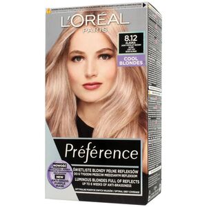 L’Oreal Paris Preference Farba do włosów 8.12 Alaska - Jasny Popielaty Beżowy Blond 1op.