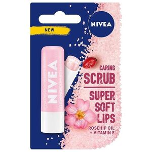 Nivea Caring Scrub Super Soft Lips pielęgnujący peeling do ust w sztyfcie Dzika Róża 4,8g