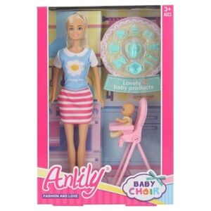 Icom Lalka Anlily 30 cm Z Krzesłem Dla Dziecka