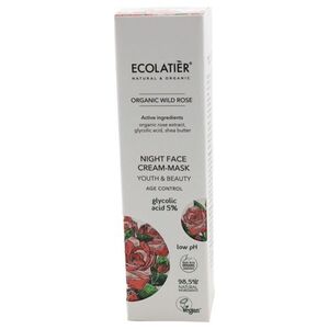 GreenCo ECL ORGANIC WILD ROSE Krem-maska do twarzy na noc, 50ml