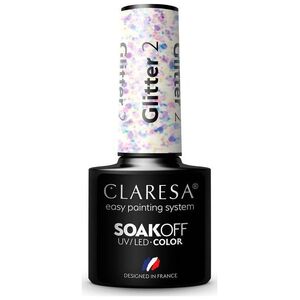 Claresa Claresa Soak Off UV/LED Glitter lakier hybrydowy 2 5g