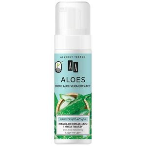 AA Aloes 100% Aloe Vera Extract pianka do demakijażu i mycia twarzy nawilżająco - kojąca 150ml