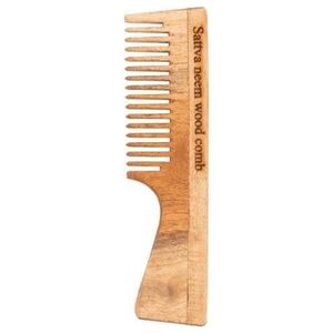 Sattva Sattva Neem Wood Comb grzebień do włosów z drzewa miodli indyjskiej 19cm