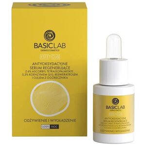 Basiclab Esteticus antyoksydacyjne serum regenerujące z 6% ascorbyl tetraisopalmitate 0.5% koenzymem Q10 i olejem z ogórecznik