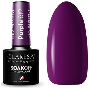 Claresa Soak Off UV/LED Purple lakier hybrydowy 619 5g