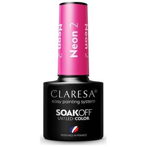 Claresa Soak Off UV/LED lakier hybrydowy Neon 2 5g