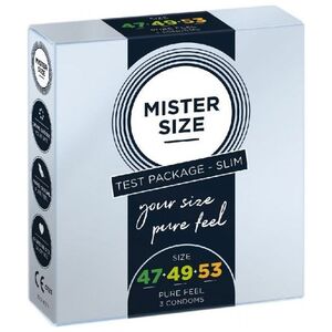 Mister Size Mister Size Condoms prezerwatywy dopasowane do rozmiaru 47mm 49mm 53mm 3szt.