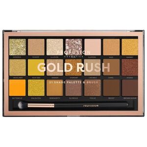 ProFusion Profusion Gold Rush Eyeshadow Palette paleta 21 cieni do powiek z pędzelkiem