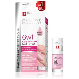 Eveline Eveline Nail Therapy Odżywka do paznokci nadająca kolor 6w1 SHIMMER PINK 5ml