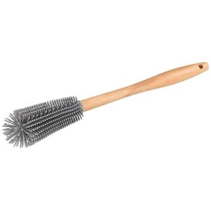 Wenko szczotka do butelek 30 cm drewno/silikony naturalne/szare