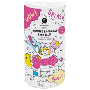 Nailmatic Nailmatic Kids Foaming & Coloured Bath Salts pieniąca się sól do kąpieli dla dzieci Pink 250g