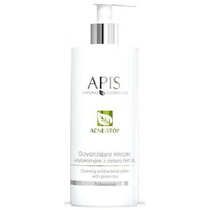 Apis Acne-Stop Cleansing Antibacterial Lotion oczyszczające mleczko antybakteryjne z zieloną herbatą 500 ml