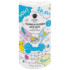 Nailmatic NAILMATIC_Kids Foaming &amp| Colorued Bath Salt pieniąca się sól do kąpieli dla dzieci Blue 250g