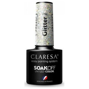 Claresa Soak Off UV/LED Glitter lakier hybrydowy 1 5g