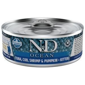 Farmina N&D cat Ocean Tuna, Cod, Shrimp & Pumpkin kitten Tuńczyk, łosoś Karma dla Kociąt