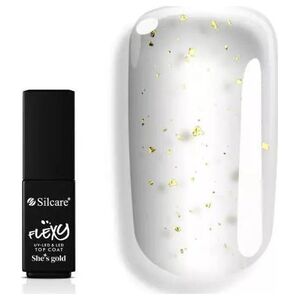Silcare SILCARE_Flexy She's Gold Top Coat preparat do paznocki z drobinkami w kolorze złota 4,5 g