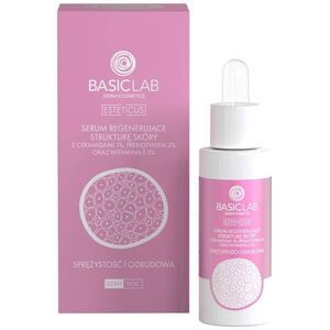 Basiclab Esteticus serum regenerujące strukturę skóry z ceramidami 1% prebiotykiem 2% i witaminą E 3% 30ml