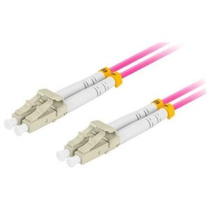 Lanberg PATCHCORD ŚWIATŁOWODOWY MM LC/UPC-LC/UPC DUPLEX 3.0MM OM4 50/125 LSZH 5M FIOLETOWY LANBERG