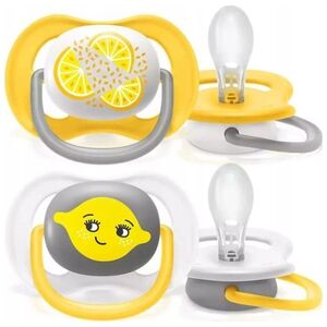 Avent Smoczek uspokajający Ultra Air Happy Lemon 2szt. 6-18m Avent