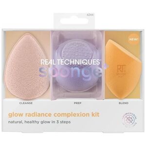 Real Techniques Gąbka do Makijażu Real Techniques Sponge + Glow Radiance Complexion (3 pcs)