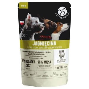 Pet Republic PET REPUBLIC PIES sasz.100g JAGNIĘCINA MINI sos /24