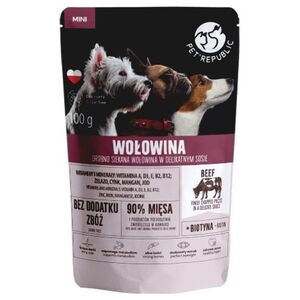 Pet Republic PET REPUBLIC PIES sasz.100g WOŁOWINA MINI sos /24