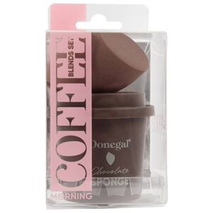 Donegal DONEGAL Gąbka do makijażu Morning Coffee - Chocolate z etui (4352) 1szt