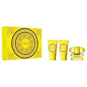 Versace Versace Yellow Diamond zestaw woda toaletowa spray 50ml + balsam do ciała 50ml + żel pod prysznic 50ml