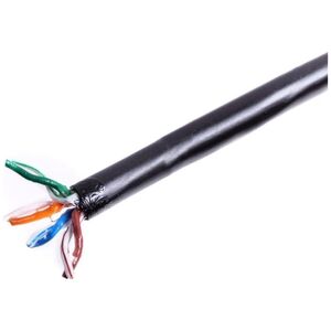 Digitus Kabel teleinformatyczny instalacyjny zewnętrzny żelowany DIGITUS kat.5e, U/UTP, Fca, drut, AWG24/1, PE, 100m, czarny