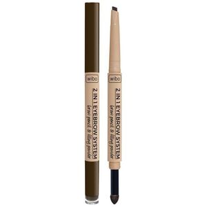 Wibo 2in1 Eyebrow System kredka i gąbka do brwi 3