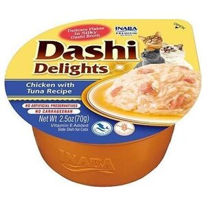Inaba Foods Inaba DASHI uzupełniająca karma dla kota- bulion o smaku kurczaka i tuńczyka 70 g