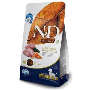 Farmina FARMINA N&D Brown Dog Lamb, Spirulina&Carrot Adult Mini - sucha karma dla psa - 2 kg