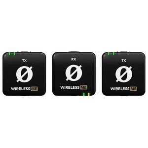 Mikrofon IK Multimedia RODE Wireless ME Dual - Kompaktowy bezprzewodowy system mikrofonowy z dwoma nadajnikami do nagrywania dwukanałowego (czarny)