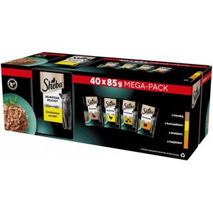 Sheba SHEBA DELICACY DROBIOWE SMAKI MOKRA KARMA DLA KOTA W GALARETCE 40X85G