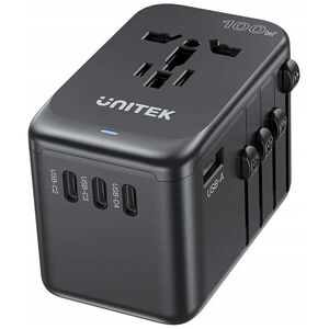 Unitek Ładowarka podróżna EU/US/UK/AUS PD 100 W