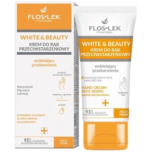 Floslek Floslek White & Beauty krem do rąk przeciwstarzeniowy wybielający przebarwienia 45ml