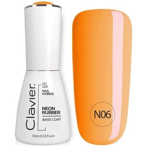 Clavier Luxury Neon Rubber Base kolorowa baza kauczukowa N06 Orange Rainbow 10ml