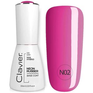 Clavier Luxury Neon Rubber Base kolorowa baza kauczukowa N02 Purple Rainbow 10ml