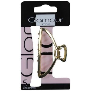 Glamour Glamour Metalowa klamra do włosów z pustym środkiem mała Złota
