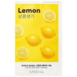 Missha Airy Fit Sheet Mask rozjaśniająca maseczka w płachcie z ekstraktem z cytryny Lemon 19ml