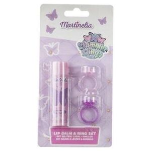Martinelia Shimmer Wings zestaw balsam do ust + pierścionki 2szt.