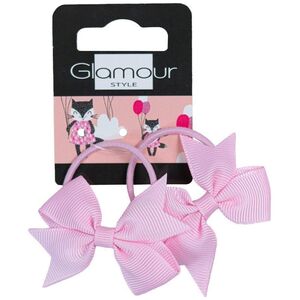 Glamour Kids gumki do włosów Różowe Kokardki 2szt.