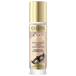 XXXX__Eveline Cosmetics (Eveline) Eveline Variete Liquid Highlighter płynny rozświetlacz do twarzy i ciała 01 Champagne Gold 30ml